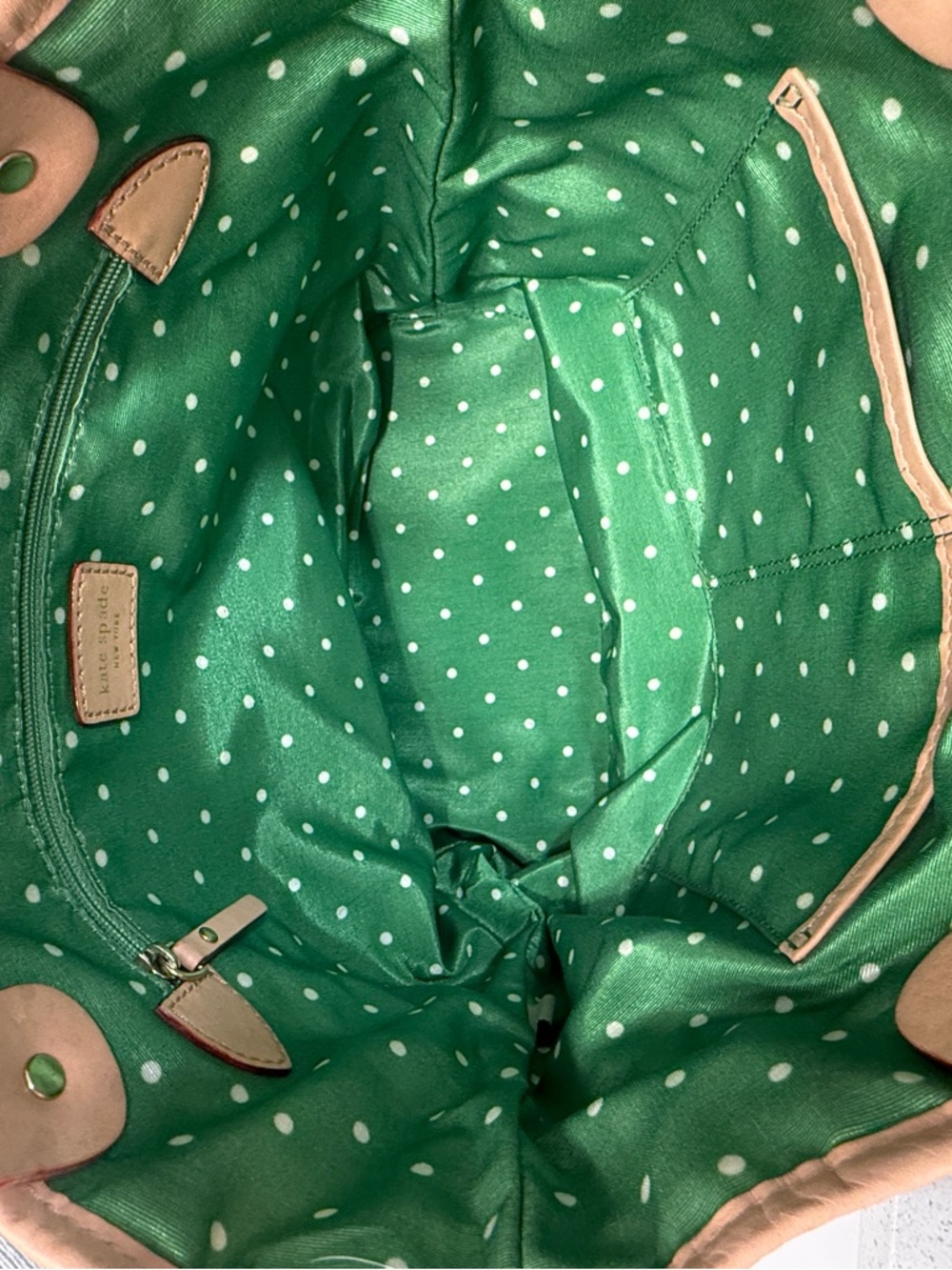 kate spade Multicolor Floral Canvas Tote with Tan Leather Trim - Picture 8 of 13
